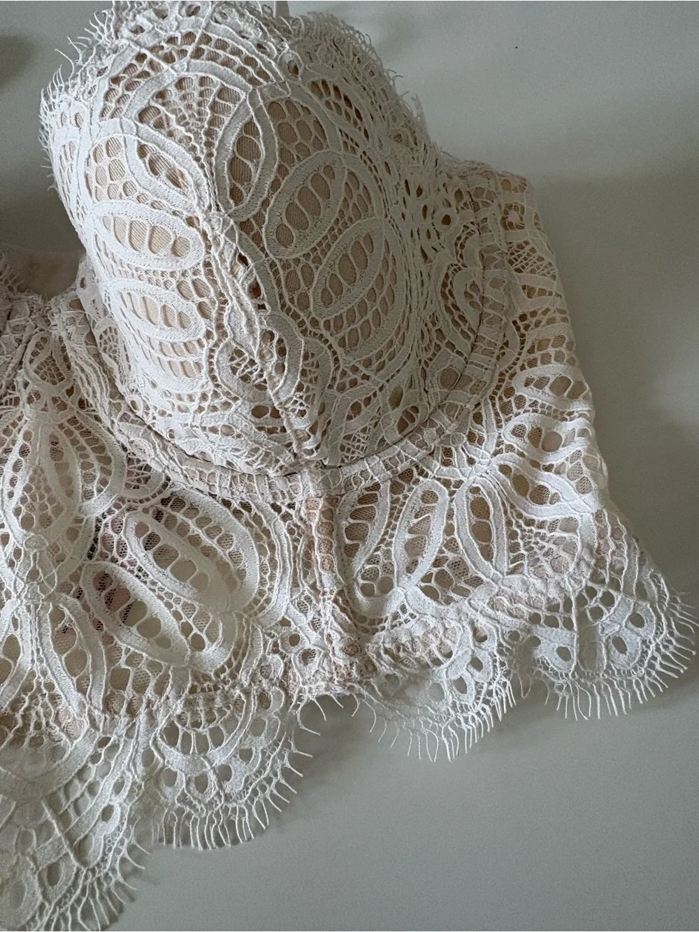 Victoria's Secret Lace Longline Bralette in Cream 34D - Picture 7 of 9